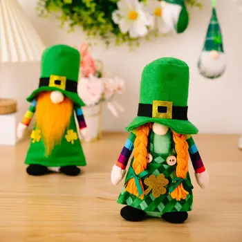 Gnome Ornament Oko-lov Trpaslík Ornament Dlho Klobúk Vytvoriť Atmosféru Zelený Festival Írsko Patróna Trpaslík Ornament