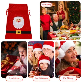 Vianočné Nadrozmerné Vianočné Darčekové Tašky s naťahovacou Šnúrou Vianoce Súčasnosti Skladovanie Taška Veľké Opakovane Darčeková Taška pre Ukladanie Darčeky